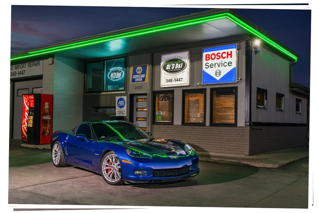 Corvette at Al’s D&I Auto Repair offering performance and domestic vehicle services.